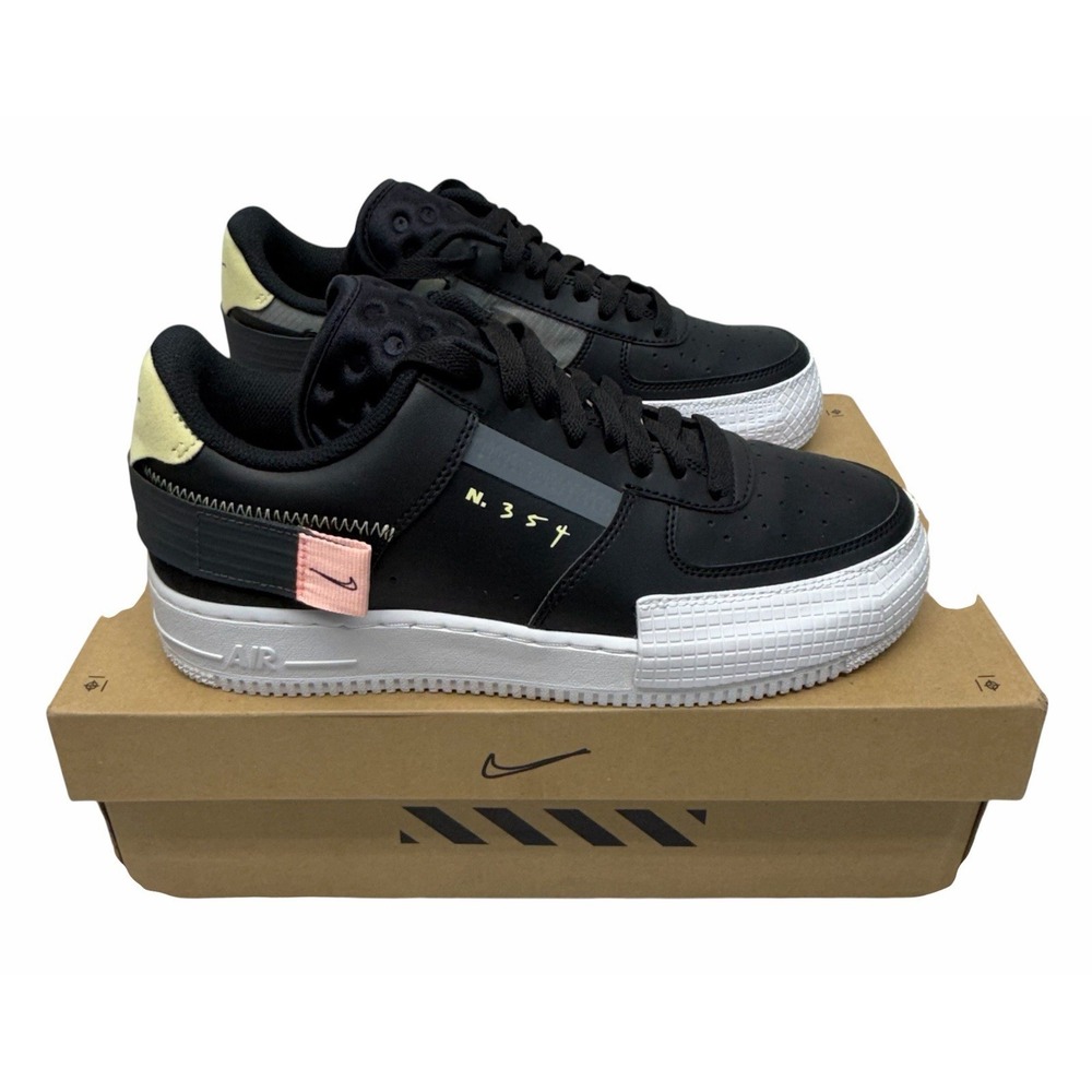 Nike Air Force 1 Type N.354' Mens White Black Athletic Shoes CI0054-001 SIZE 8.5